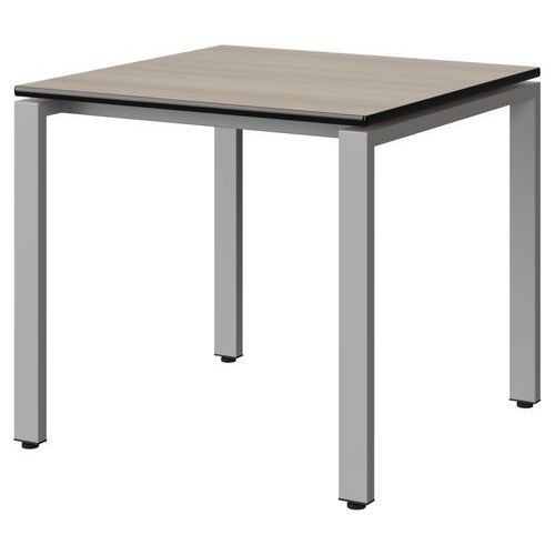 TABLE MALIBU 80X80 T5 SOUDÉ STR ACACIA/NOIR GRIS 9006