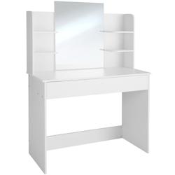 Tectake Coiffeuse CAMILLE avec miroir et rangements  blanc - 403850 - blanc Bois massif 403850_0