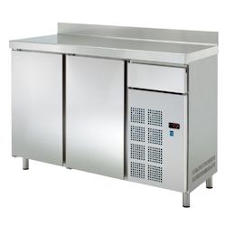 Tour réfrigérée haute 2 portes 1 tiroir - 1500x600x1050 mm - 220 W 230/1V - 71579509 Eurast - inox 71579509_0