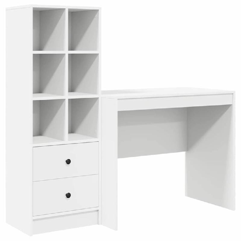 VidaXL Bureau avec tiroir 2 pcs Blanc Modèle Titan Stella Élite - 3337361_0