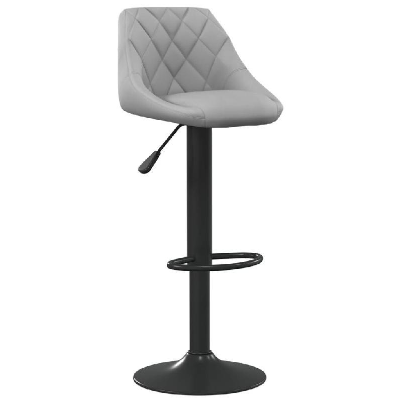VidaXL Tabouret de bar Gris clair Velours Modèle Flex Confort Pro - 335338_0