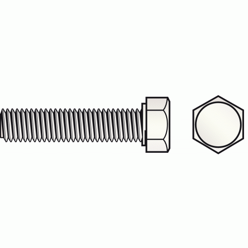 VIS NYLON - TÊTE HEXAGONALE - FILETAGE TOTAL - 8X40 MM - 100 PIÈCES ACTON
