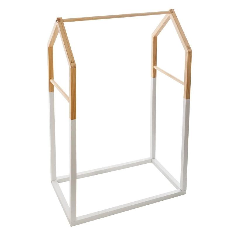 WellHome - Portant à vêtements en bois naturel 60 x 37 x 99 cm - WH13905_0