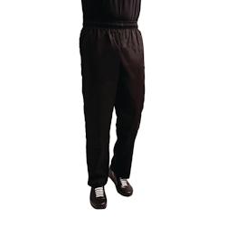 Whites Chefs Clothing Pantalon de cuisine mixte traité au Teflon Easyfit noir S - S GAA029T-S_0