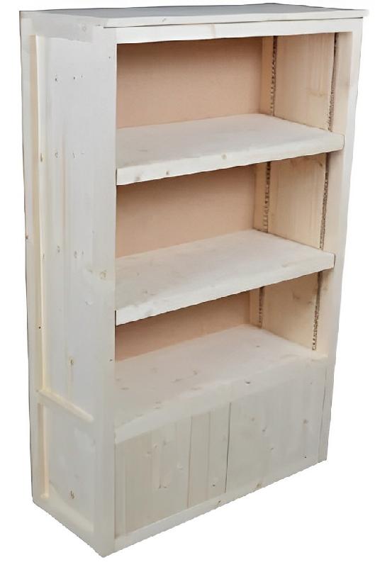 Armoire basse bois clair, option avec porte_0