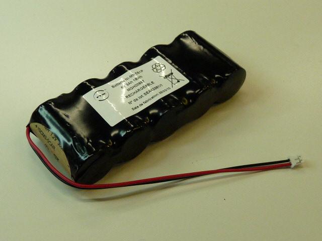 Batterie industrielle NiMH 5X SC 5S1P ST1 F150 6V 3Ah JST - Pour transmetteur de radio NX_0