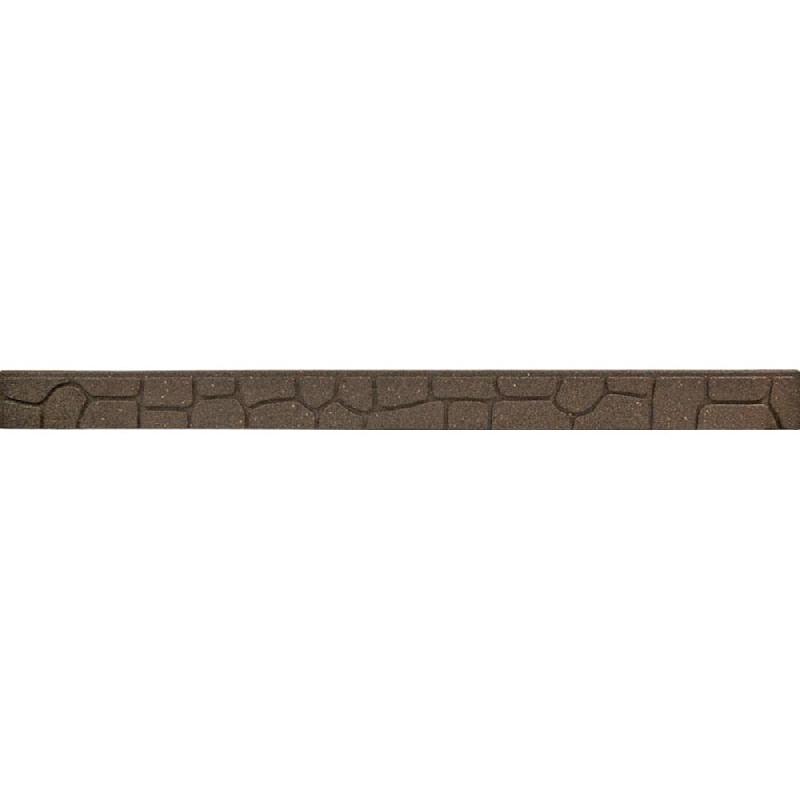 Bordure de jardin galet 120x2x9 cm - Coloris terre - PRGOMBJ201 - Flexible en caoutchouc recyclé_0
