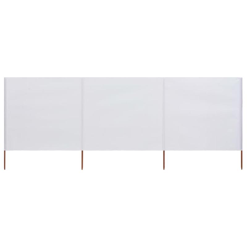 BRISES-VUE PARAVENT 3 PANNEAUX TISSU 400 X 80 CM BLANC SABLE 02_0008813_0