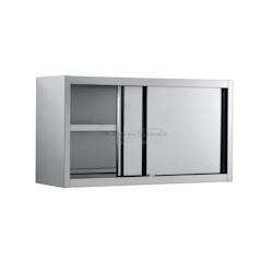 CombiSteel - Armoire inox murale de cuisine professionnelle - Gamme 400 - blanc - Profondeur 400 mm - Hauteur 660 mm - 1 étagère_0