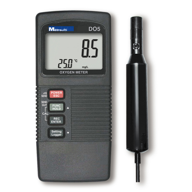 DO-5519 - Oxymètre portable pour analyses d'oxygène dissous - Thermomètre intégré - Dimensions 135 x 60 x 33 mm_0