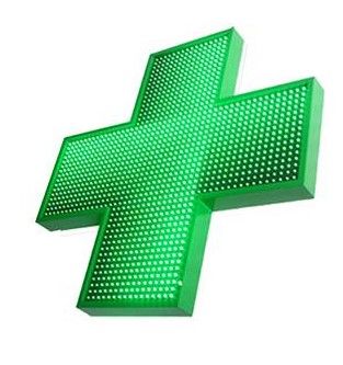 Easy led 1000 sf - enseigne pharmacie - sarl identy sign - dimensions : 1000 x 1000 mm_0