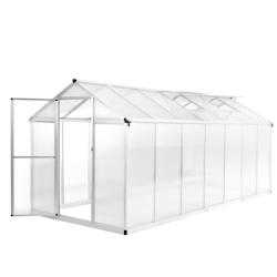 Helloshop26 - Serre tente abri plante fleur légumes aluminium 421 x 190 x 195 cm 15,6 m³ Transparent 02_0044470 - 3000220163964_0