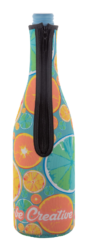 Housse isotherme en néoprène zippée pour bouteille de vin ou champagne - Impression sublimation sur mesure_0