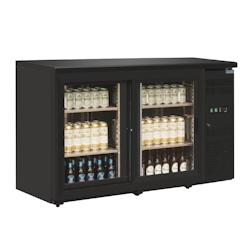 Polar Arrière-bar 2 portes coulissantes vitrées 350 Litres noir, 320 W, 220 V - MONO - 5050984523946_0