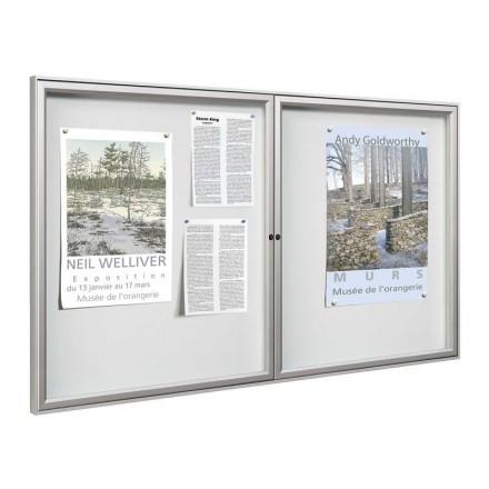 Vitrine intérieure - Référence double battants - Cadre aluminium et vitrage plexichocs_0