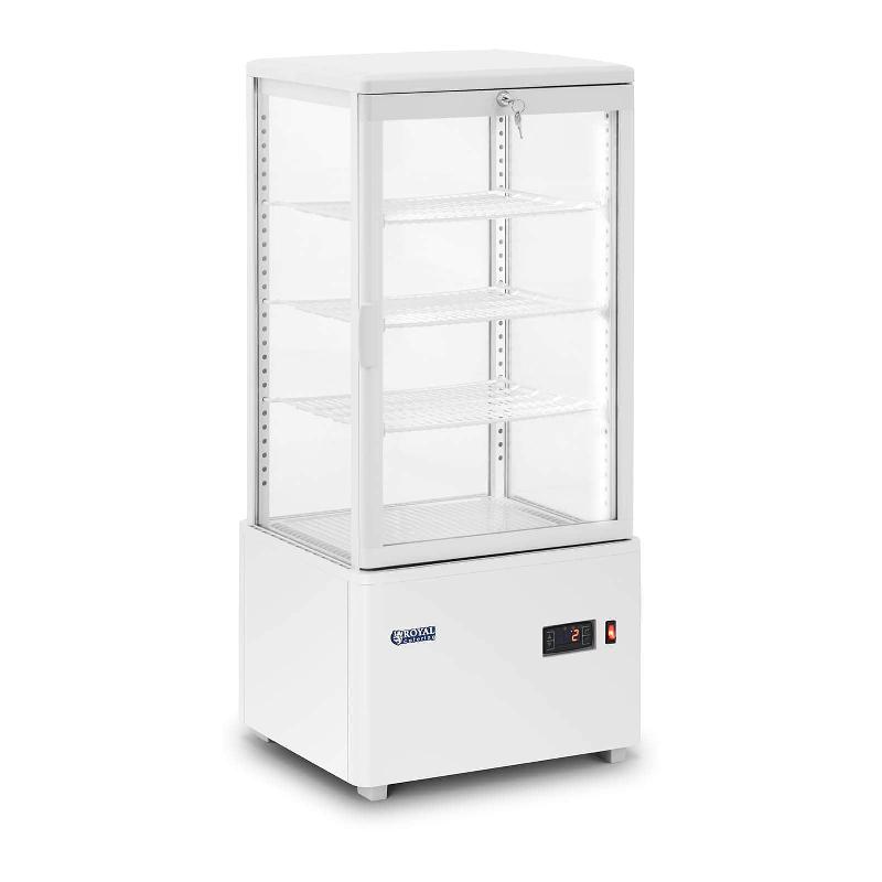 Vitrine réfrigérée verrouillable 78 litres - 4 niveaux - Blanc - Modèle 14_0005389_0
