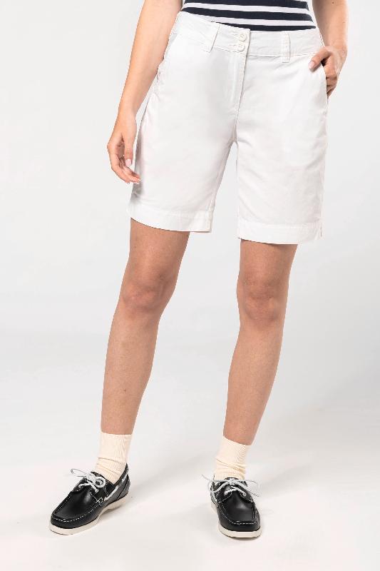 Bermuda femme Kariban - Réf : K764 - 100% coton baby canvas pré-rétréci - Toucher peau de pêche - Plusieurs couleurs et tailles disponibles_0
