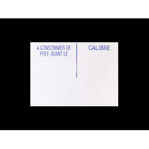 Boîte de 36 000 étiquettes adhésives 26x19mm blanches - impression bleue pour œufs - pince OPEN D20_0