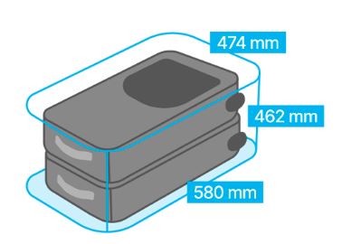 Casiers intelligents pour bagages et valises - H50 Moyen - Porte 500 mm pour valises week-end et sacs de sport_1