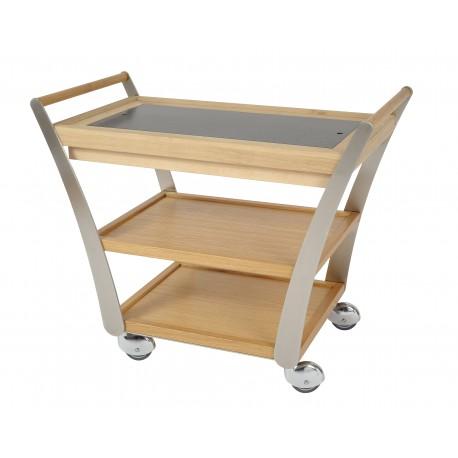 Chariot réfrigéré eutectique Odyssée 185 RI - structure bois chêne, réfrigération intégrée, finition inox_0