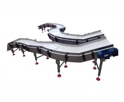 Convoyeur à mailles modulaires TSX 05 - structure acier peint ou inox, largeur selon projet_0