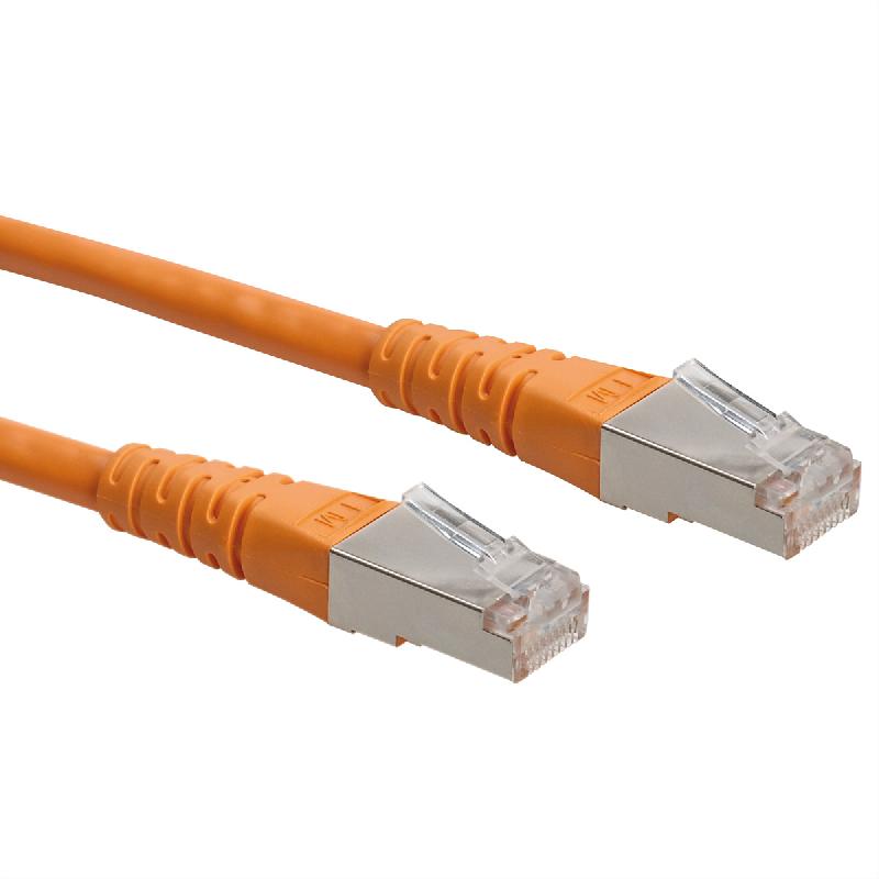 Cordon ROLINE Cat.6 (Classe E) S/FTP (PiMF), orange, 1 m_0