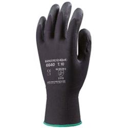 Coverguard - Gants manutention noir enduit mousse PVC EUROLITE 6640 (Pack de 10) Noir Taille 7 - noir 3435241066374_0