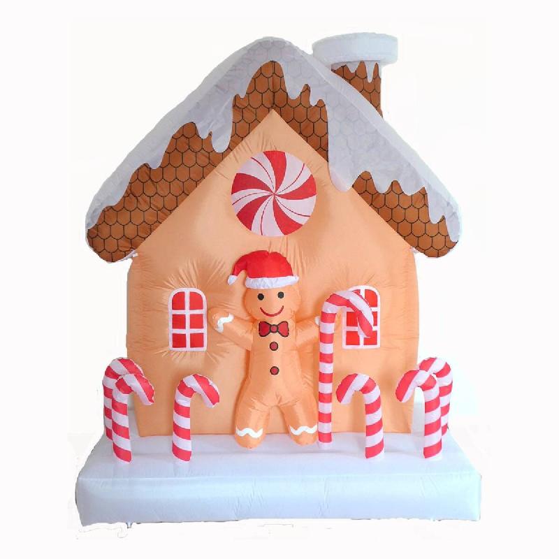 Feeric Christmas Gonflable Maison Pain d'épice H 180 cm - multicolore 3560238610244_0