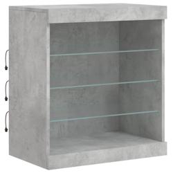 Helloshop26 - Buffet bahut commode armoire meuble de rangement organisateur cuisine salle de séjour salon avec lumières LED 60,5 x 02_0030003 - 3000_0