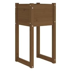Helloshop26 - Jardinière bac lit surélevé plantes fleurs terrasse jardin 40 x 40 x 81 cm bois massif de pin marron 02_0037592 - 3000217825622_0