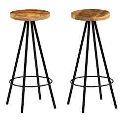 HELLOSHOP26 tabourets de bar design chaise siège similicuir blanc 1202085 x2 - 3000232582678_0