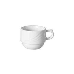 Novastyl - Tasse Empilable 20cl Porcelaine Blanche Ambassador - 3256390162362_0