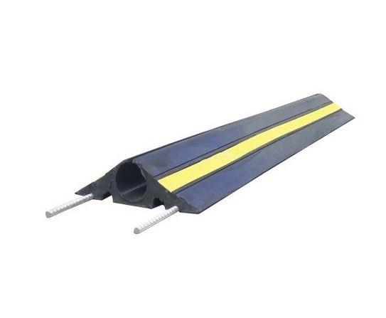Passe-câbles ralentisseur haute résistance - Ø60 mm - 40 tonnes - bandes réfléchissantes jaunes_0