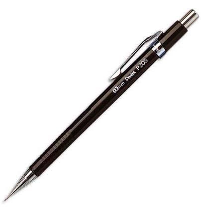 Lot De 12 Porte-mines Pentel 0,5 Mm - Rechargeables - Gomme Incluse - Corps Bleu - Pour école, Bureau