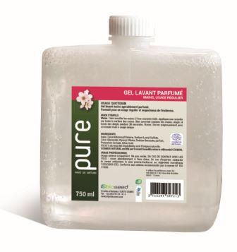Recharge gel lavant iris coton 750ml - Compatible distributeurs JVD - RPuremains - Doux et onctueux pour les mains_0