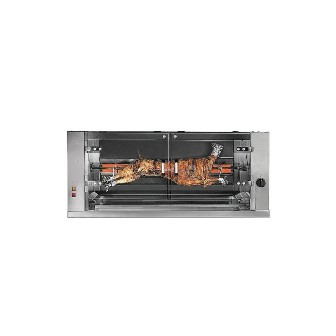 Rôtissoire à méchoui - 1 broche - Charge maximale 20 kg - RO91L - Grill à gaz en acier inoxydable_0