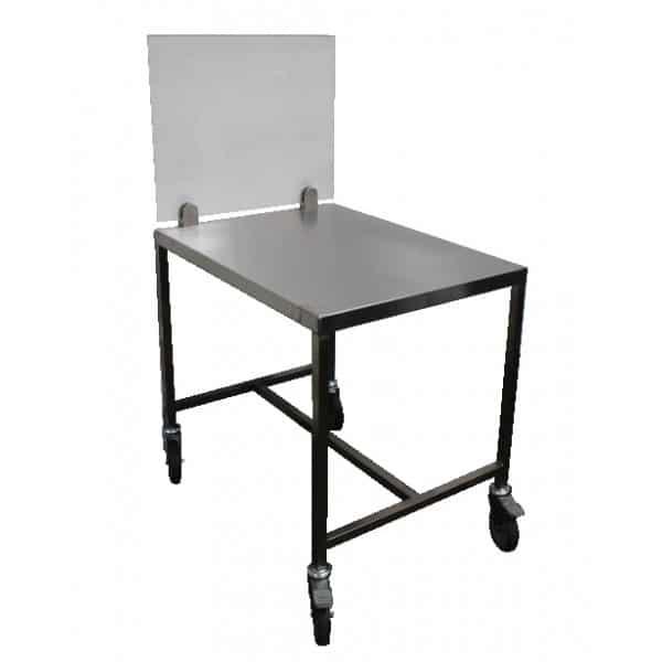 Table support roulante inox AISI 304 pour trancheur électrique_0