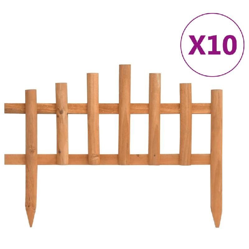 Vidaxl bordure de jardin 10 pcs bois de sapin 4,4 m 314846_0