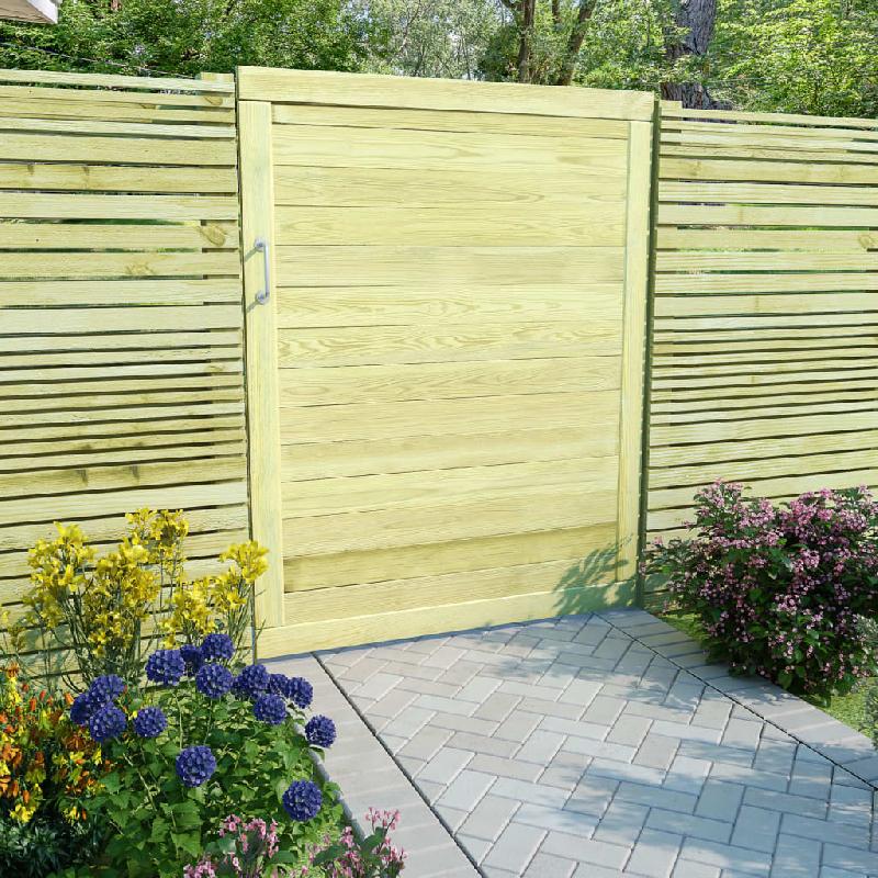 Vidaxl portail de jardin bois de pin imprégné 125x100 cm 45334_0