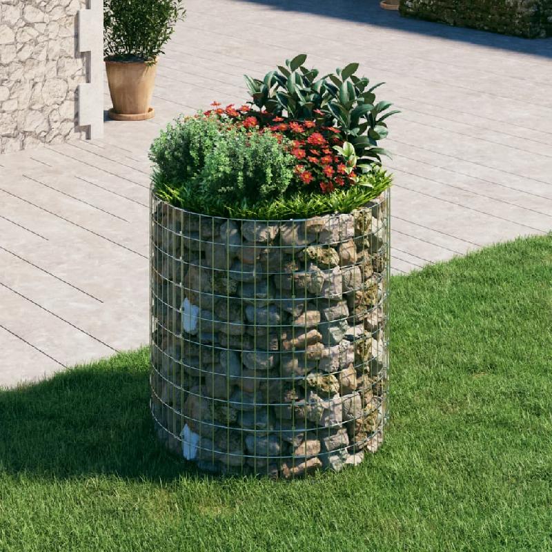 Vidaxl poteau à gabion circulaire acier galvanisé ø100x100 cm 152018_0