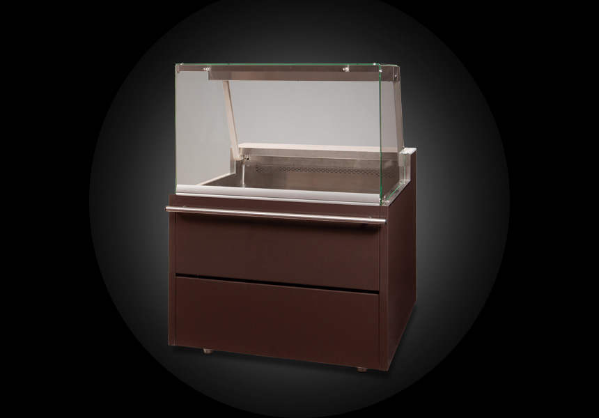 Vitrine froide MR100 - Trad ou Libre Service - Glace bombée ou droite - 1020 mm_0