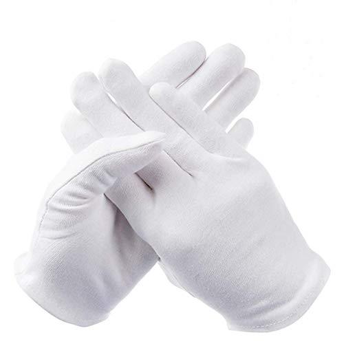 Gants de coton blancs - 12 paires de gants élastiques NetsPowe, taille unique, polyvalents_0