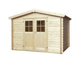 Abri de jardin 28 mm - CA 2875 - 312 x 312 cm avec couverture roofing noir_0