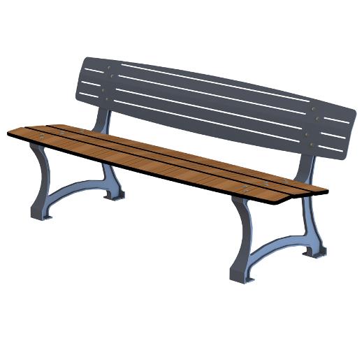 Banc public en bois buton industries bc 221 cm_0