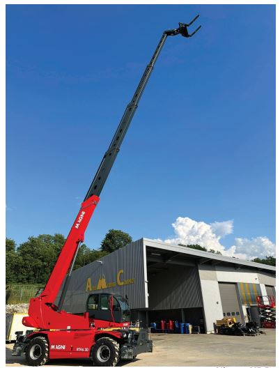 Chariot télescopique rotatif RTH 6.30 - Hauteur de travail 29,80m - Capacité 6000kg - Transport et manutention sur sites industriels, entrepôts et chantiers - Disponible en location_0
