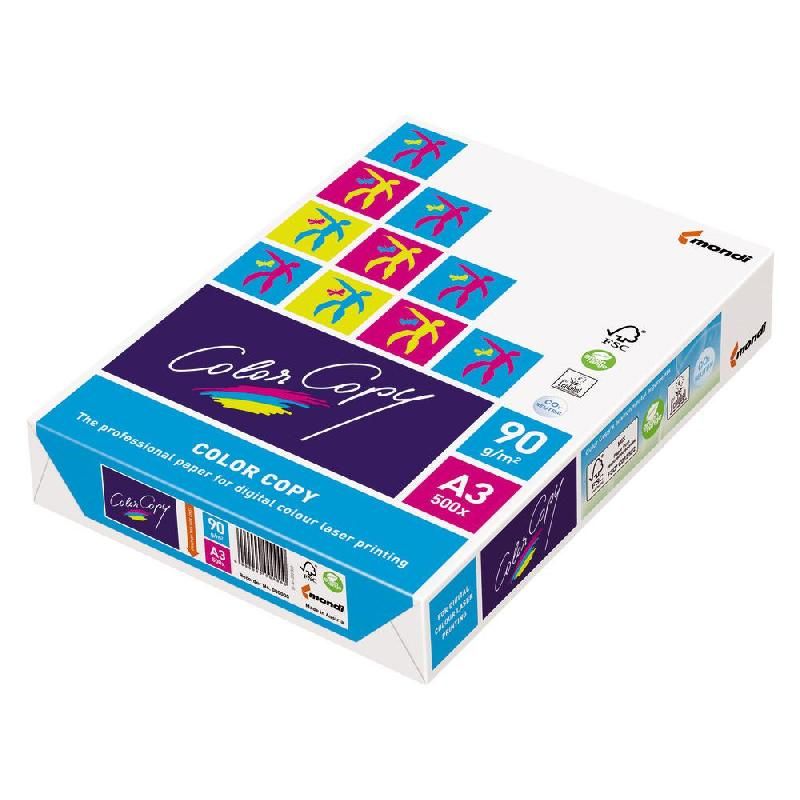 COLOR COPY RAMETTE DE 500 FEUILLES - FORMAT A3 (90 G/M²) - COULEUR BLANC