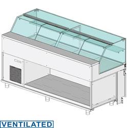 Comptoir vitrine réfrigéré ventilé - Vitre basse - GN & EURONORM - VB21X_0