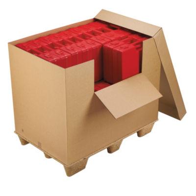 Conteneurs carton avec abattant et coiffe TRANS-BOX, lot de 10_0