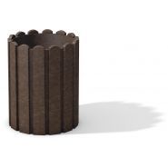 Corbeille Scori - poubelle publique Hahn France - ronde, 55L avec support et options en acier galvanisé ou hanit®_0