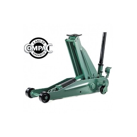 Cric rouleur hydraulique à haute levée - Compac 3 tonnes professionnel - Référence 15474 - Garantie 3 ans - Fabrication Danemark_0